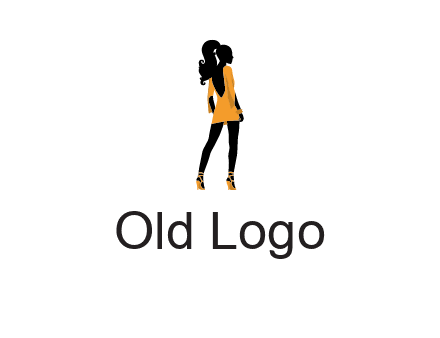 woman in yellow apparel logo