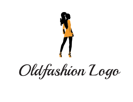 woman in yellow apparel logo