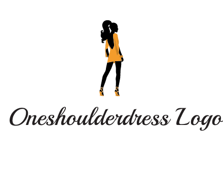 woman in yellow apparel logo