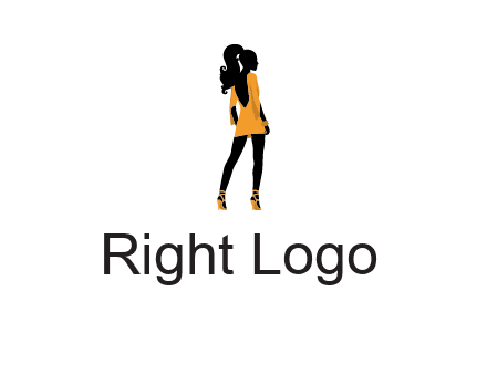woman in yellow apparel logo
