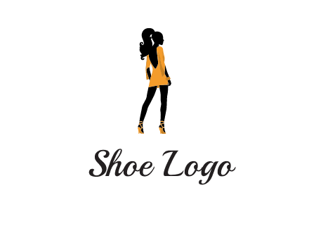 woman in yellow apparel logo