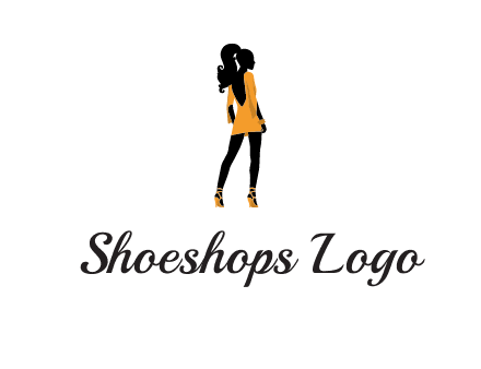 woman in yellow apparel logo