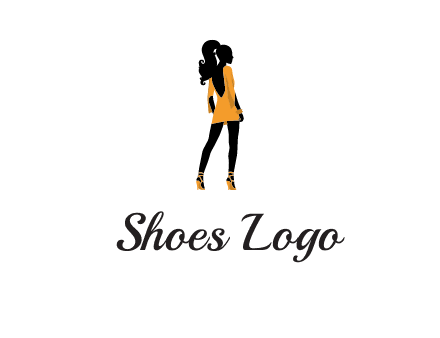 woman in yellow apparel logo