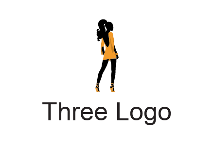 woman in yellow apparel logo