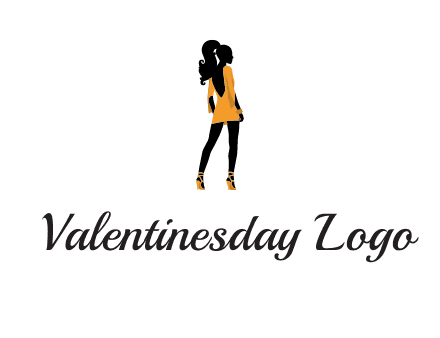 woman in yellow apparel logo