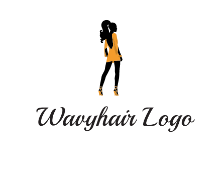 woman in yellow apparel logo