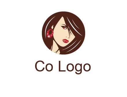 woman in round logo