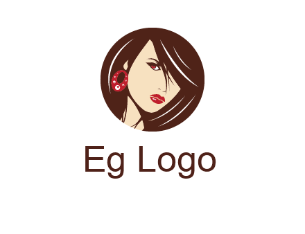 woman in round logo