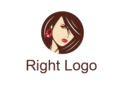 woman in round logo