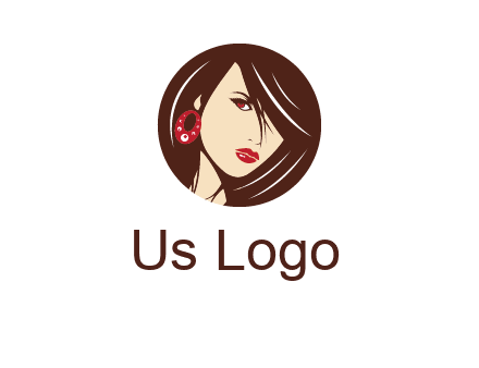 woman in round logo