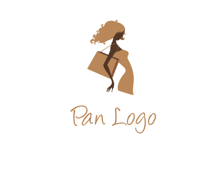 woman with handbag logo