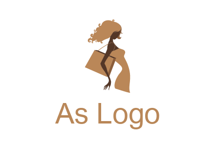 woman with handbag logo