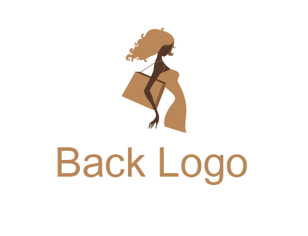 woman with handbag logo