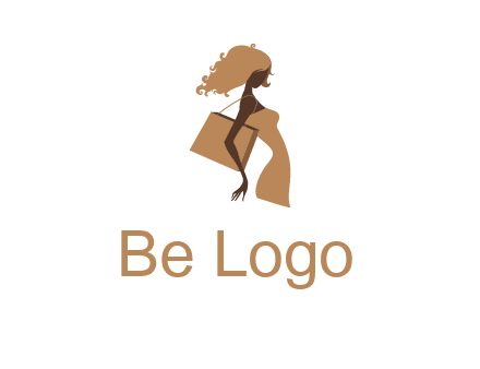 woman with handbag logo