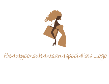 woman with handbag logo