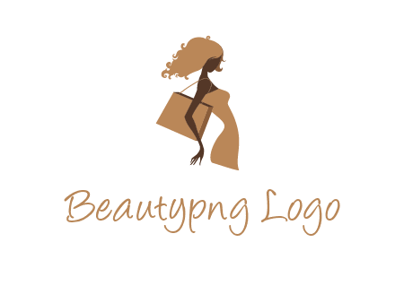 woman with handbag logo