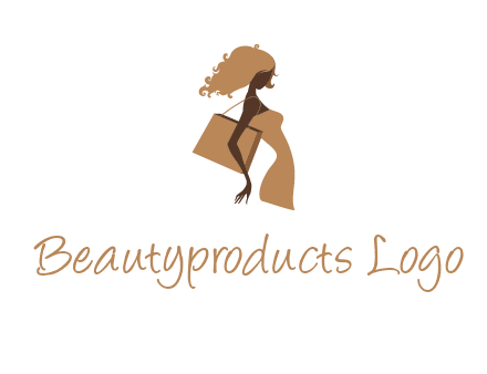 woman with handbag logo