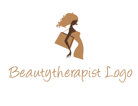 woman with handbag logo