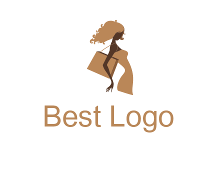 woman with handbag logo