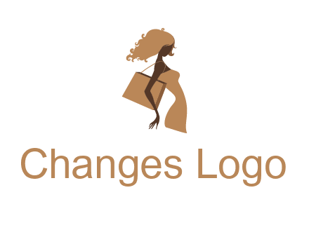 woman with handbag logo