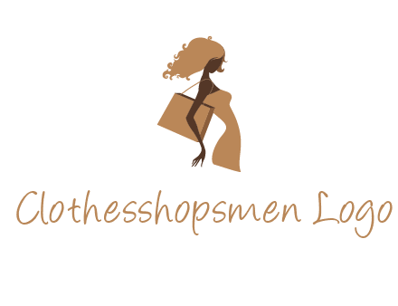 woman with handbag logo