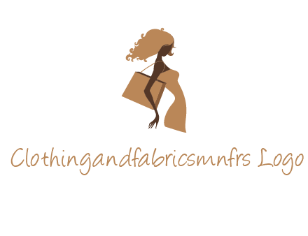 woman with handbag logo