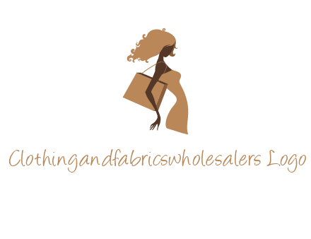 woman with handbag logo