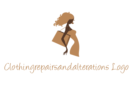 woman with handbag logo