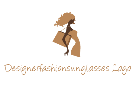 woman with handbag logo