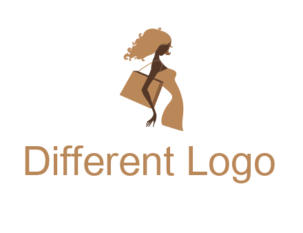 woman with handbag logo