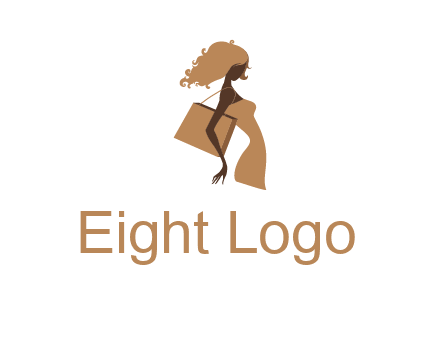 woman with handbag logo