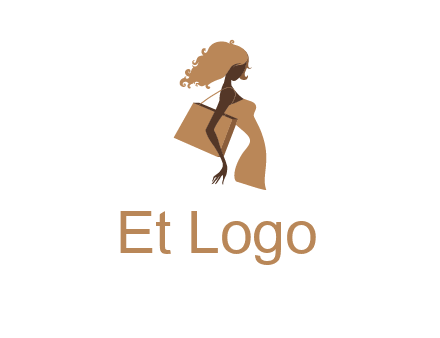 woman with handbag logo
