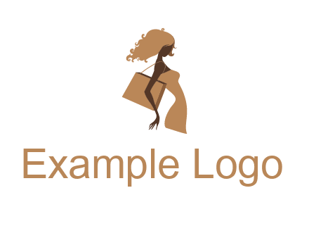 woman with handbag logo