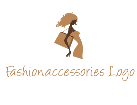 woman with handbag logo