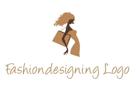 woman with handbag logo