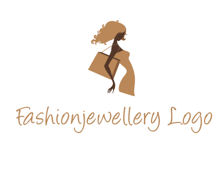woman with handbag logo