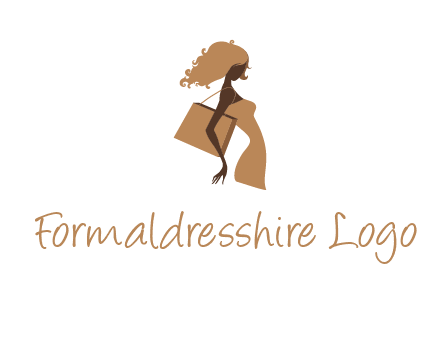 woman with handbag logo
