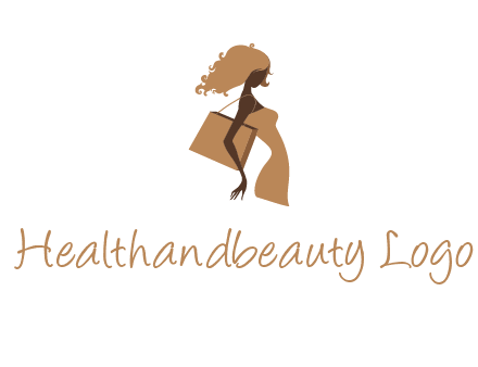 woman with handbag logo