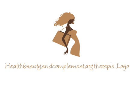 woman with handbag logo