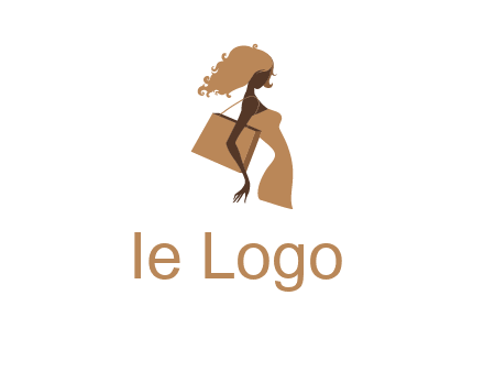 woman with handbag logo