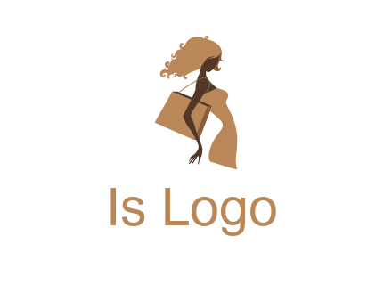 woman with handbag logo