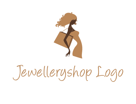 woman with handbag logo