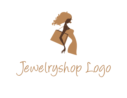 woman with handbag logo
