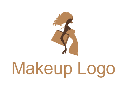 woman with handbag logo