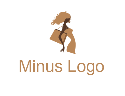woman with handbag logo