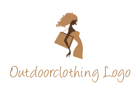 woman with handbag logo