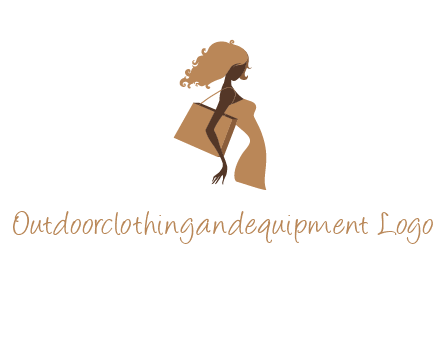 woman with handbag logo