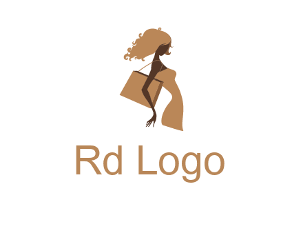 woman with handbag logo