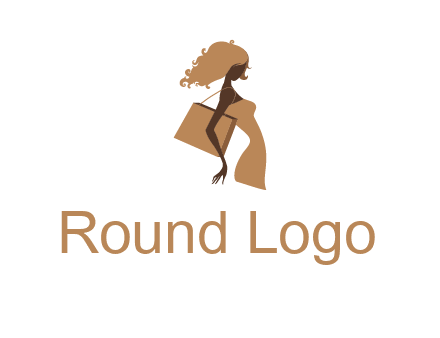 woman with handbag logo