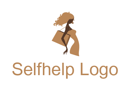 woman with handbag logo